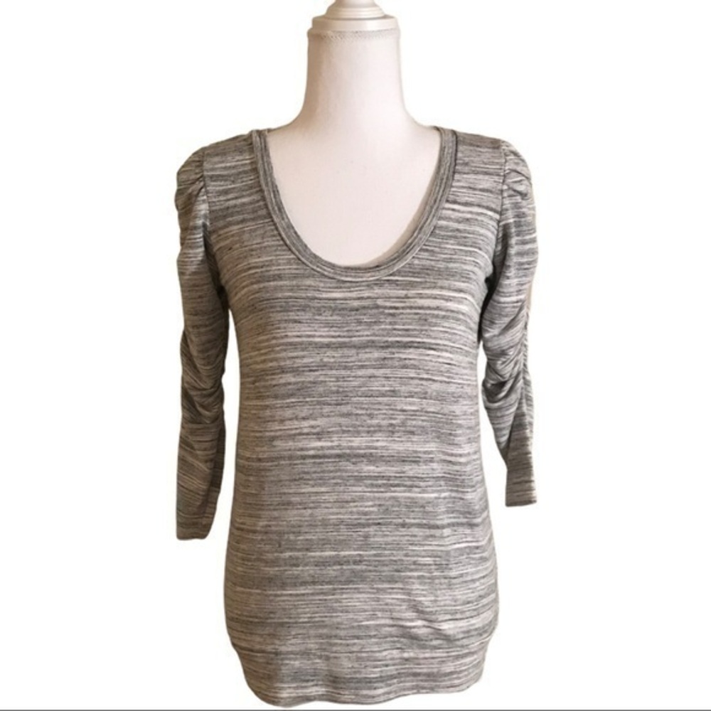 Anthropologie Dolan ruched sleeves space dyed top size XS